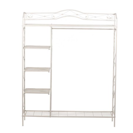 perchero forja blanca antique 140x40x170 cm