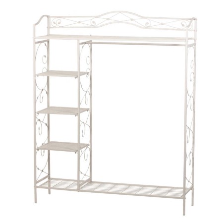 perchero forja blanca antique 140x40x170 cm