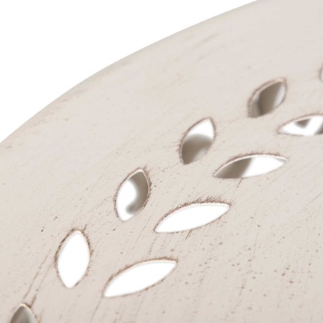 mesa forja redonda blanca antique 60x60x75 cm