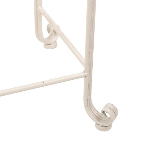 set 2 consolas forja blanca 90x30x80-80x25x70 cm