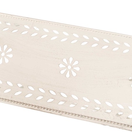 set 2 consolas forja blanca 90x30x80-80x25x70 cm