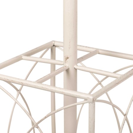 perchero c/ paraguero forja blanca 29x29x174 cm