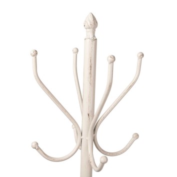 perchero c/ paraguero forja blanca 29x29x174 cm 2