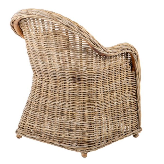 sillon c/cojin beige ratan natural 60x57x85 cm