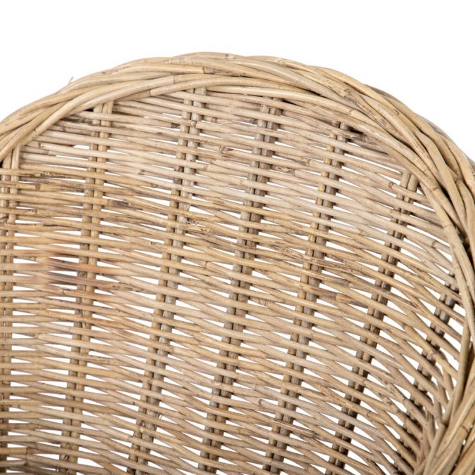 sillon c/cojin beige ratan natural 60x57x85 cm