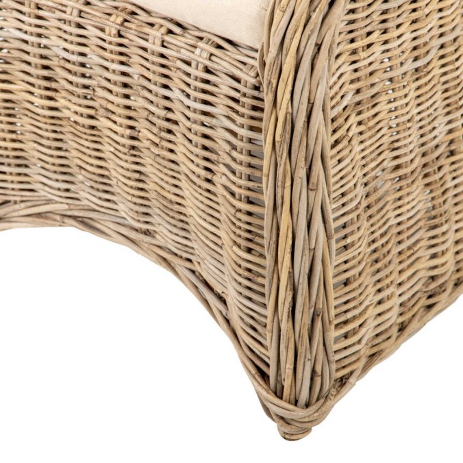 sillon c/cojin beige ratan natural 60x57x85 cm