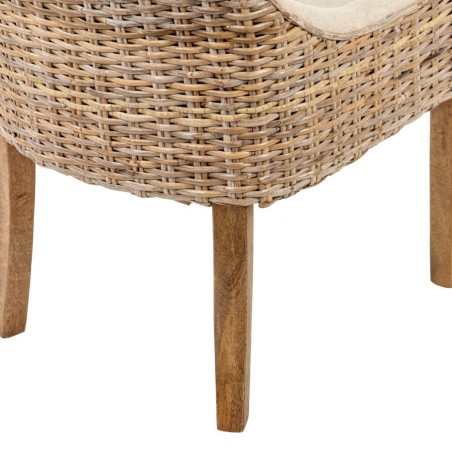 silla ratan-lino-madera beige-natural 54x52x91 cm