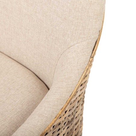 silla ratan-lino-madera beige-natural 70x64x79 cm
