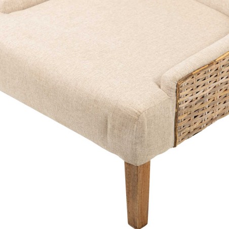 silla ratan-lino-madera beige-natural 70x64x79 cm