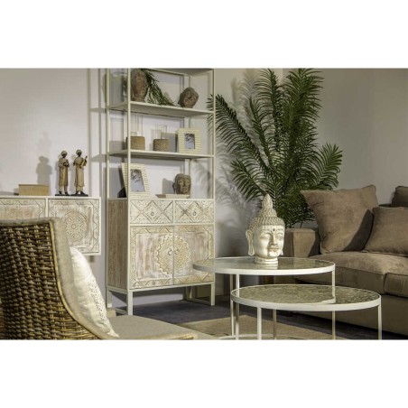 silla ratan-lino-madera beige-natural 70x64x79 cm