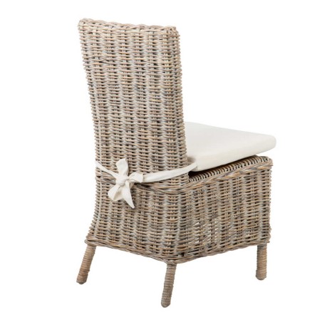 silla con cojin lino-ratan 60x52x94 cm