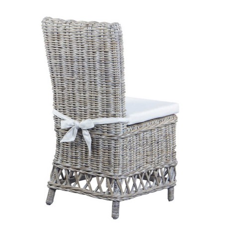 silla con cojin lino-ratan  60x52x94cm