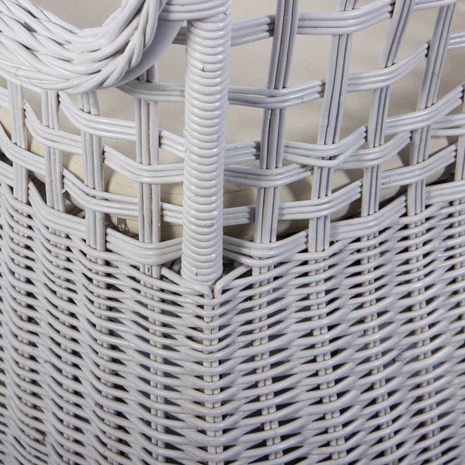 sillon con cojin ratan blanco-beige 63x60x84 cm