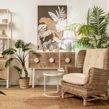 sillon ratan con cojin 83x78x95 cm