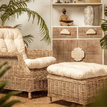 sillon c/puff cojin ratan/mimb. 95x55x90/56x56x43  2