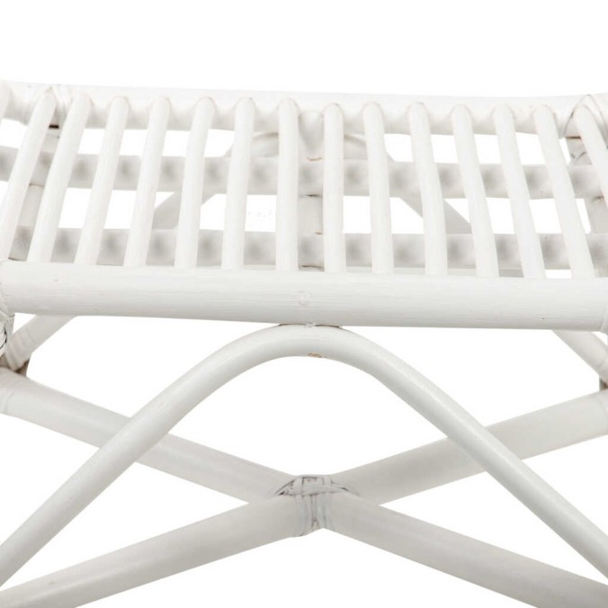 pie de cama ratan blanco 74x38x47 cm