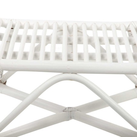 pie de cama ratan blanco 74x38x47 cm