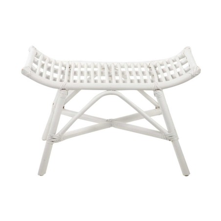 pie de cama ratan blanco 74x38x47 cm