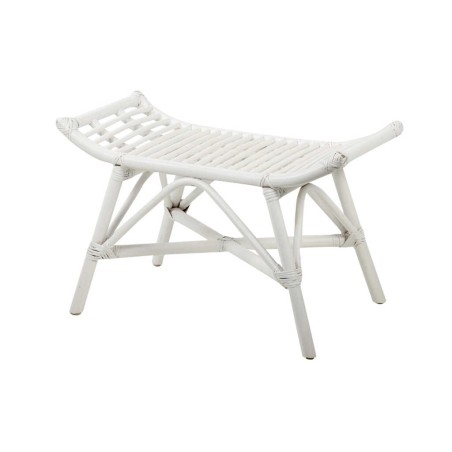 pie de cama ratan blanco 74x38x47 cm