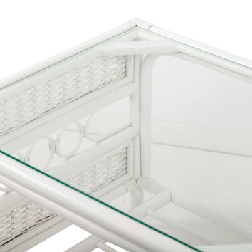 mesa centro ratan / cristal blanco 66x51x46 cm 2