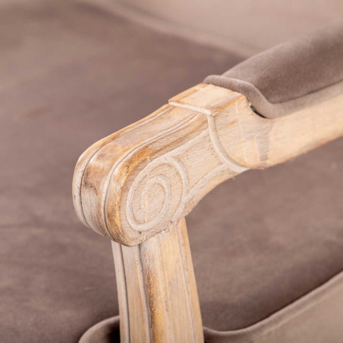 butacamadera-velvet marron 70x72x93 cm