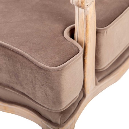 butacamadera-velvet marron 70x72x93 cm