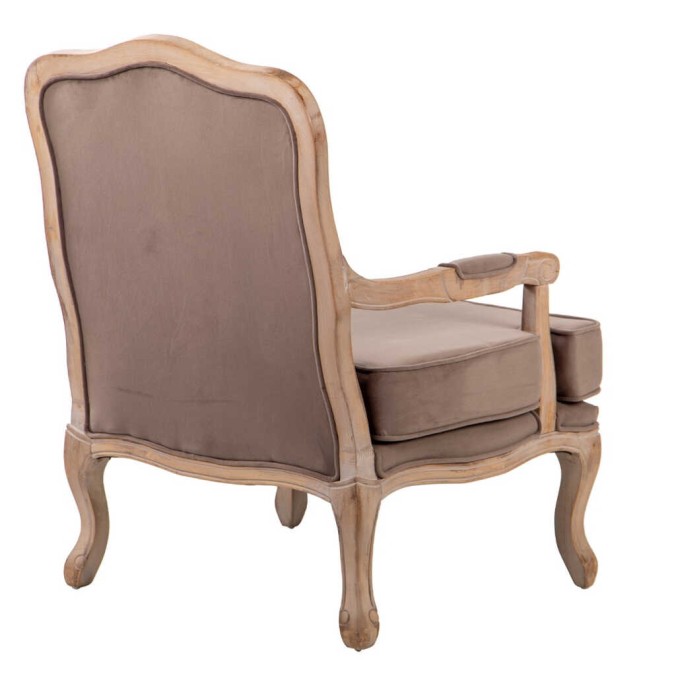 butacamadera-velvet marron 70x72x93 cm