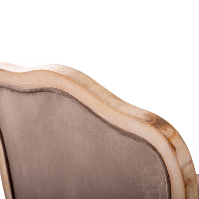 butacamadera-velvet marron 70x72x93 cm