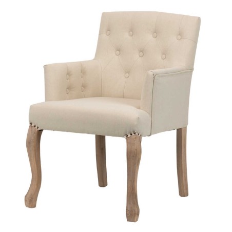 butaca lino beige capit. patas madera 59x62x85 cm