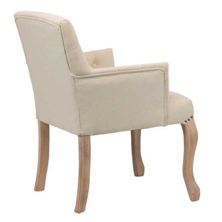 butaca lino beige capit. patas madera 59x62x85 cm