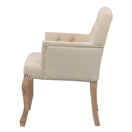 butaca lino beige capit. patas madera 59x62x85 cm