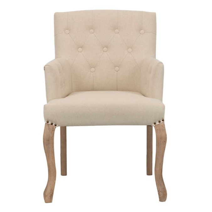 butaca lino beige capit. patas madera 59x62x85 cm butaca lino beige capit. patas madera 59x62x85 cm