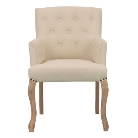 butaca lino beige capit. patas madera 59x62x85 cm