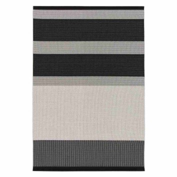 Alfombra de exterior Tatami Design negro y gris - varios tamaños