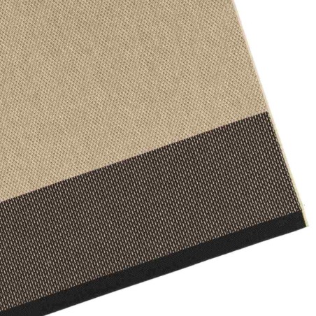 Alfombra de exterior Tatami Design negro y beige - varios tamaños