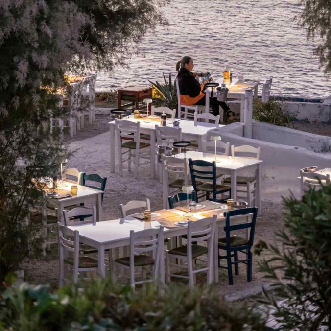 Lámpara mesa portátil LED serie Relax corten