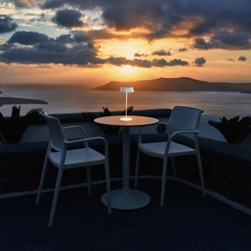 Lámpara mesa portátil LED serie Relax negro 2