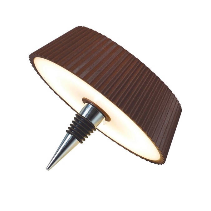 Lámpara LED color marrón para instalar en botella de vidrio