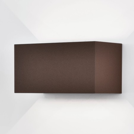 Aplique pared exterior LED Davos double corten