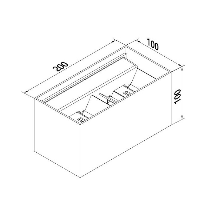 Aplique pared exterior LED Davos double corten