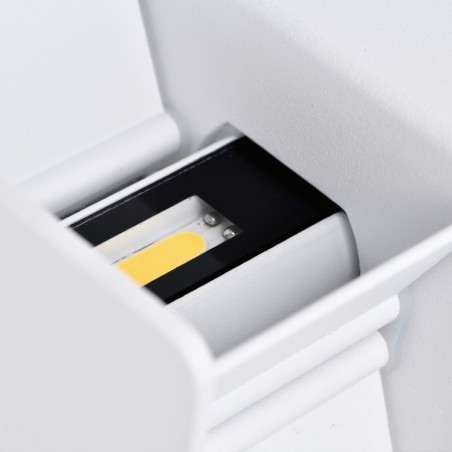 Aplique pared exterior LED Davos double blanco