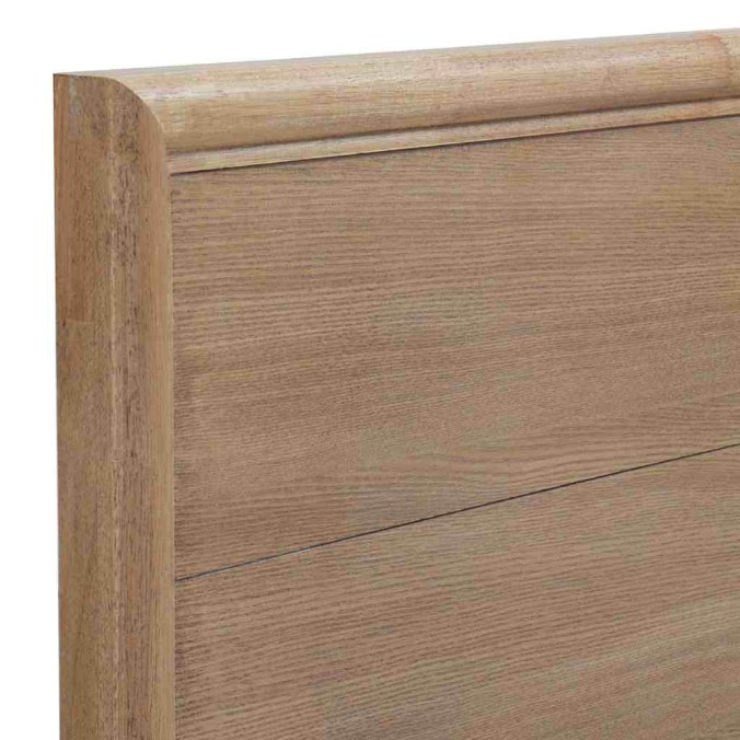 Cabezal liso de madera de fresno tono natural 145x60cm