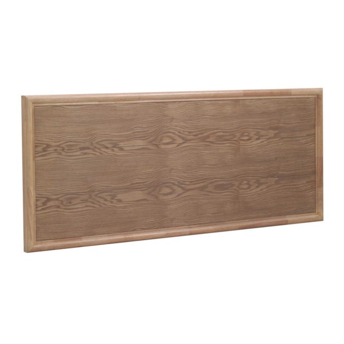 Cabezal liso de madera de fresno tono natural 145x60cm