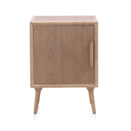 Mesita de noche madera de fresno tono natural 45x40x72h