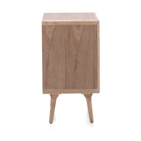 Mesita de noche madera de fresno tono natural 45x40x72h