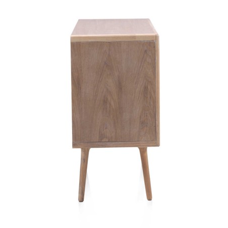 Cómoda 6 cajones madera de fresno tono natural 100x42x82h
