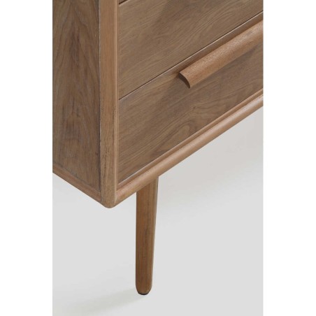 Cómoda 6 cajones madera de fresno tono natural 100x42x82h