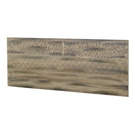Cabezal vintage madera de álamo patiné gris - 165x60cm