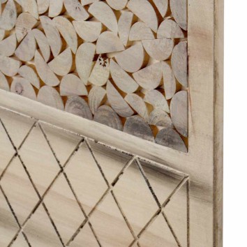 Cabezal vintage madera de álamo patiné gris - 165x60cm 2