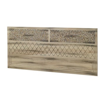Cabezal vintage madera de álamo patiné gris - 145x60cm